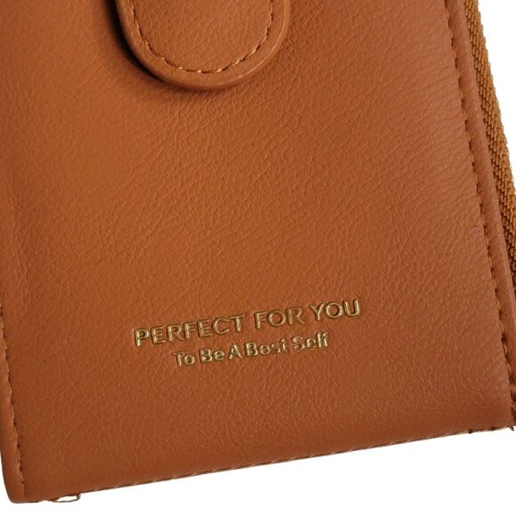 Weichen RFID Card Holder Wallet Brown Faux Leather‎ Folding Snap Closure ID - Picture 4 of 14